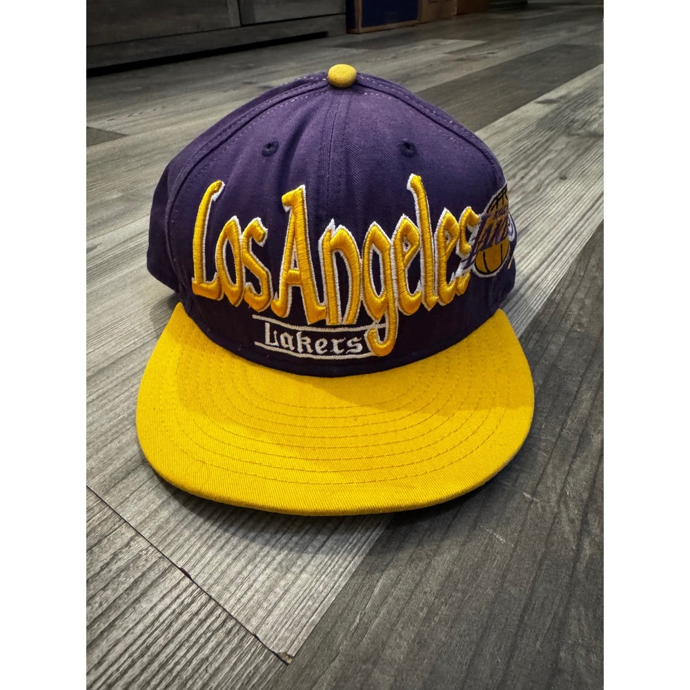 New Era Los Angeles Lakers 9FIFTY Snapback Hat Purple Gold Hardwood Classics NBA